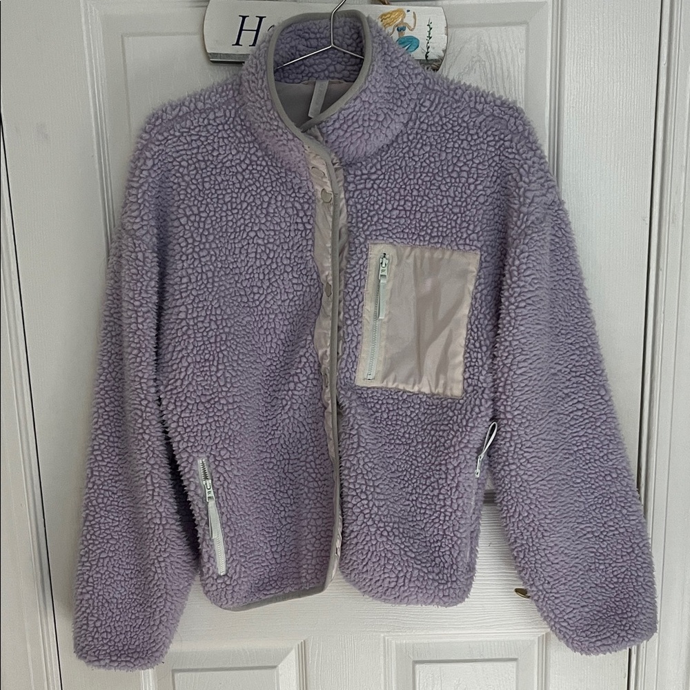 Fabletics Lavender Fleece Jacket